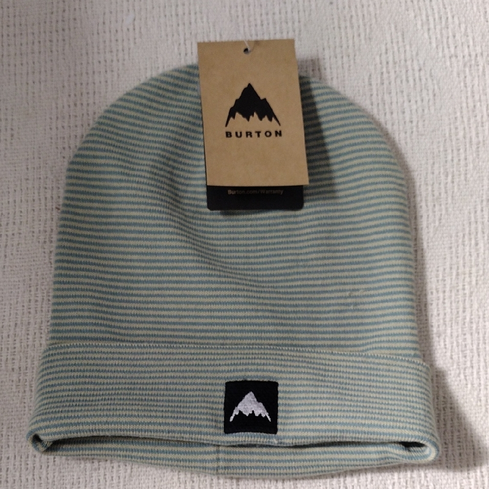 NWT Burton Recycled Stripe Beanie Rock Lichen Mushroom Hat One Size